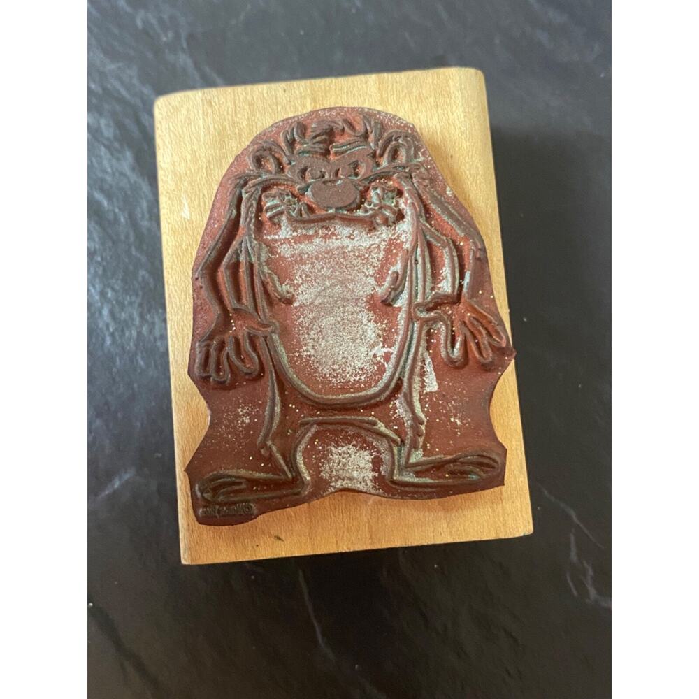 Vintage 1994 Warner Brothers Rubber Stamp Looney Tunes Taz Stamp - Picture 5 of 7